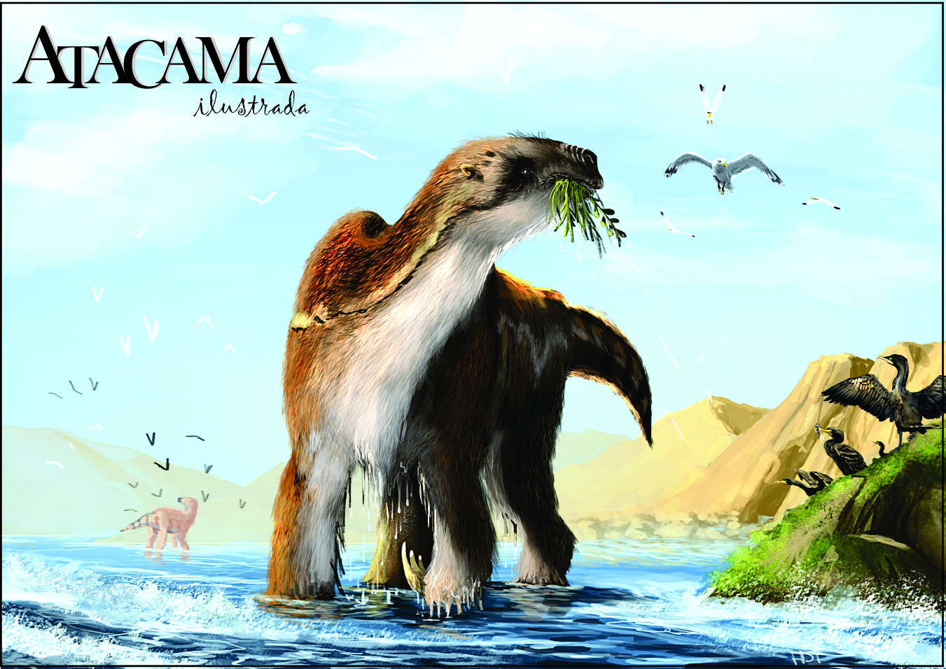 Atacama ilustrada, el primer Álbum que recopila los animales prehistóricos de Atacama