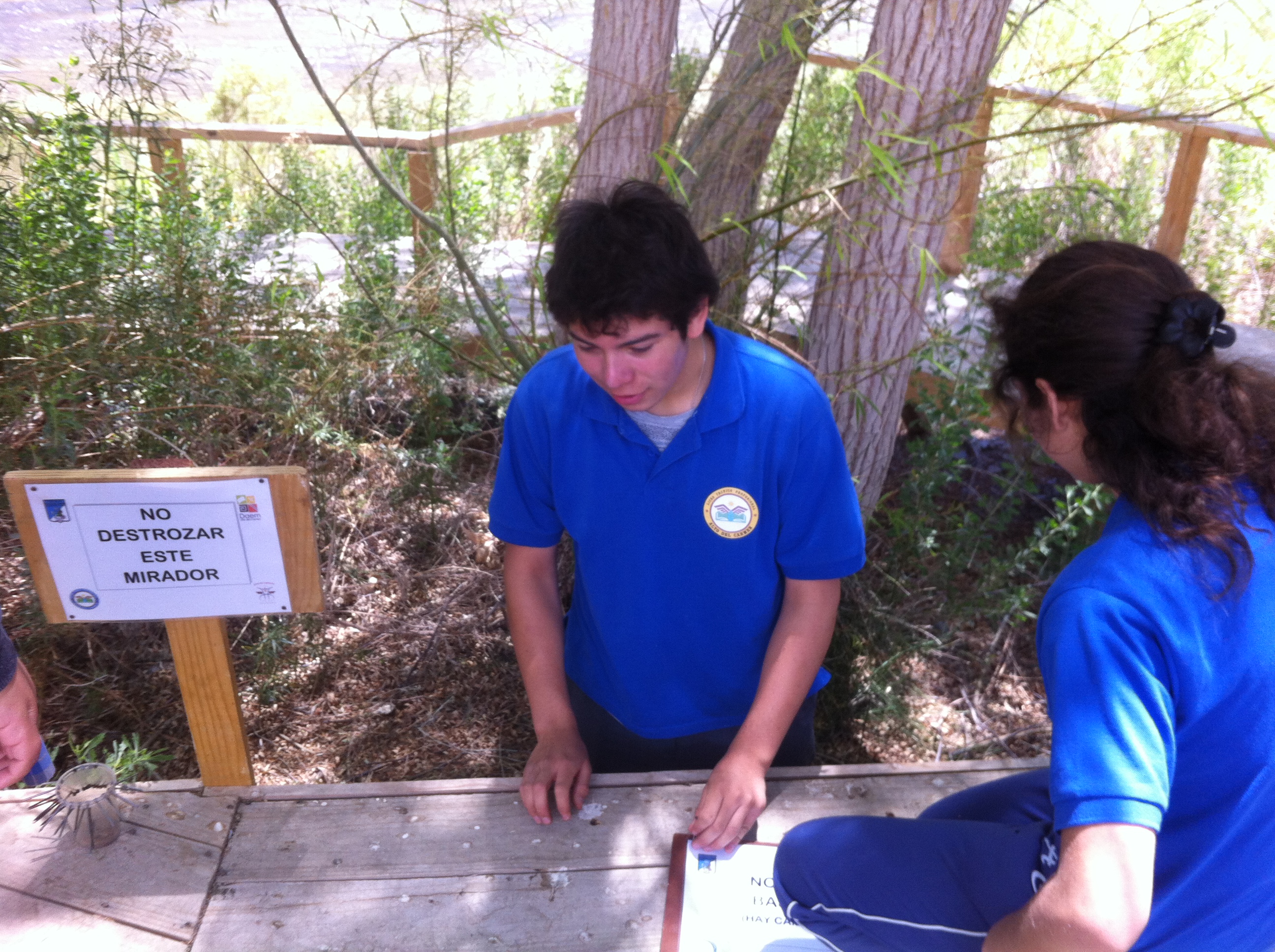  Alumnos de Especialidad de Turismo de Alto del Carmen limpian e instalan señaletica en sendero de interpretación ambiental
