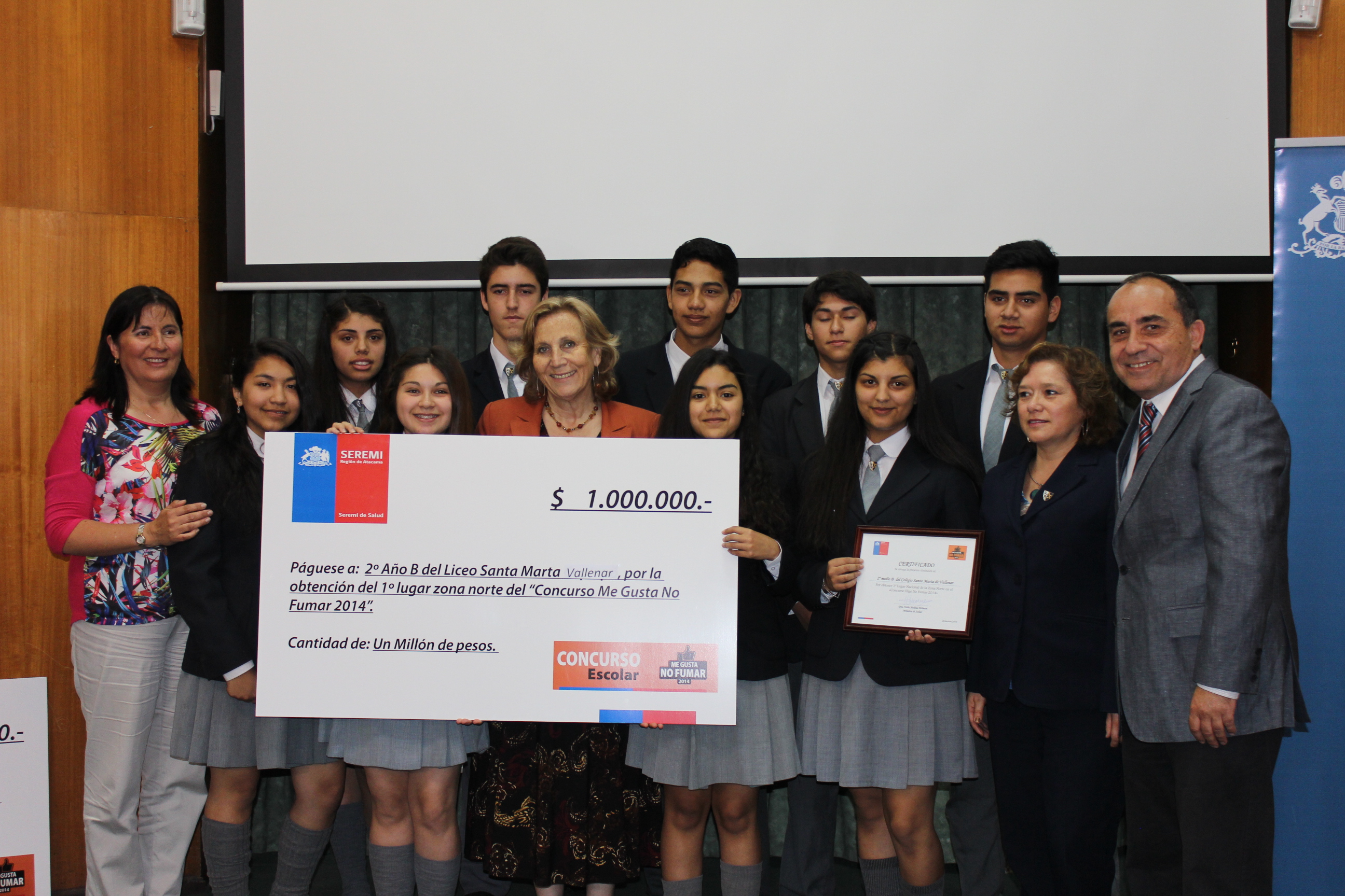 Colegios de Vallenar resultan ganadores en concurso Elige No Fumar en Atacama