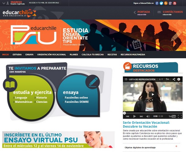 Portal de EducarChile realiza último ensayo PSU gratuito