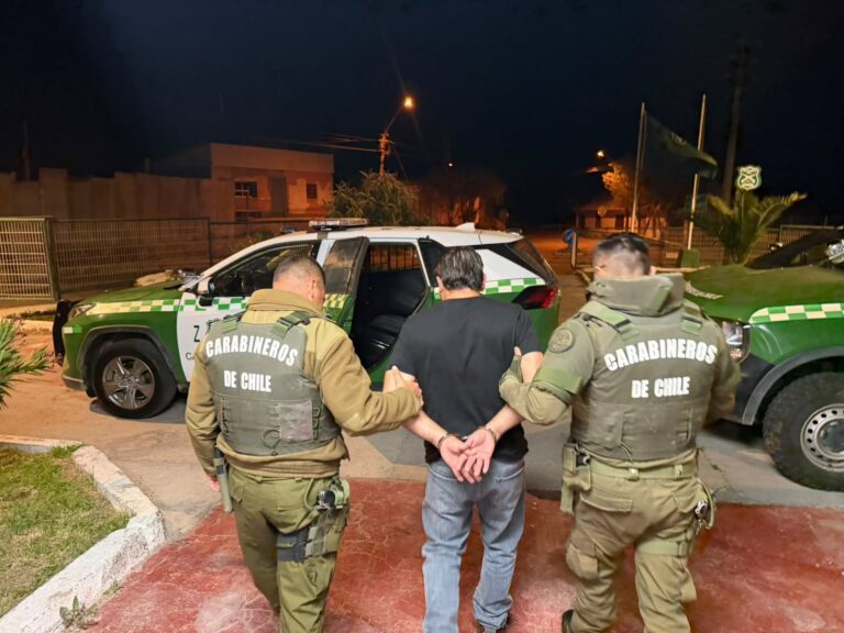 Carabineros detuvo un conductor que circulaba con 2,06 gramos de alcohol en la sangre en Alto del Carmen